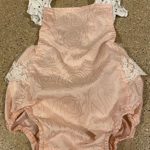 Lace detail romper